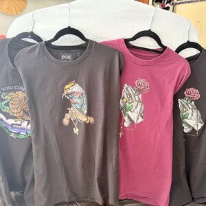 DGK Adult Graphic T-Shirts - Black and Maroon lot of 4 shirts